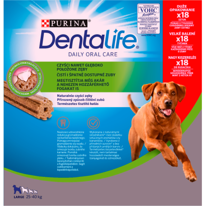Purina DentaLife rágó jutalomfalat nagytestű kutyák számára 6 x 106 g (636 g)