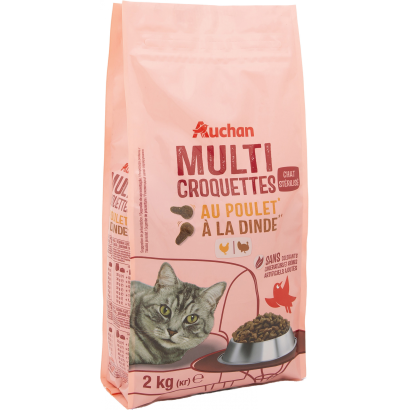 Auchan Kedvenc száraz macskaeledel pulykával 2 kg