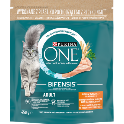 Purina One csirkében gazdag száraz macskaeledel 450 g