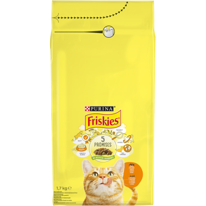 Purina Friskies csirkével és hozzáadott zöldségekkel száraz macskaeledel 1,7 kg