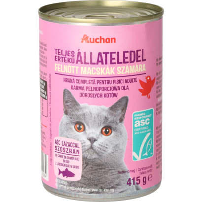 Auchan Kedvenc nedves macskaeledel lazac 415 g