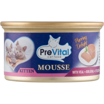 PreVital Mousse teljes értékű állateledel kölyökmacskák számára borjúval 85 g