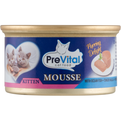 PreVital Mousse teljes értékű állateledel kölyökmacskák számára tengeri hallal 85 g