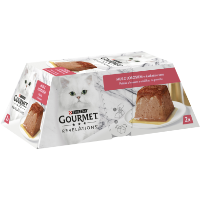 Purina Gourmet Revelations pástétom lazaccal és zamatos szósszal 2 x 57 g (114 g)