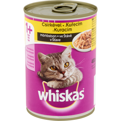 Whiskas teljes értékű nedves eledel felnőtt macskáknak csirkével aszpikban 400 g