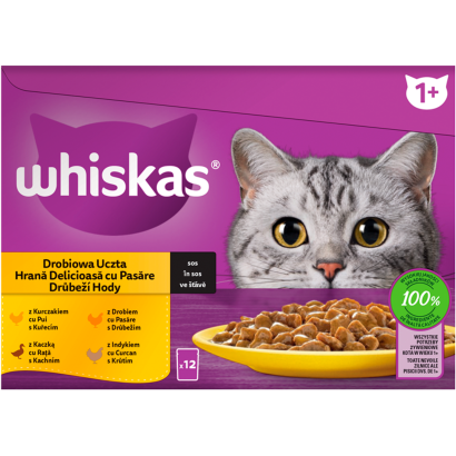 Whiskas teljes értékű nedves eledel felnőtt macskáknak 12 x 85 g (1,02 kg)