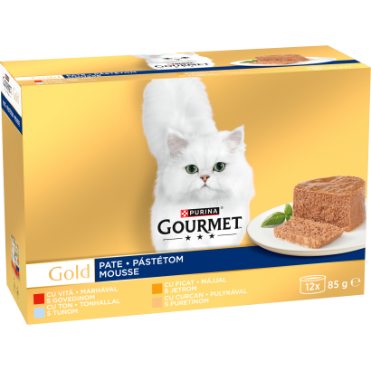 Purina Gourmet Gold pástétom nedves macskaeledel 12 x 85 g