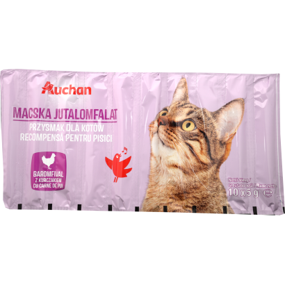 Auchan Kedvenc Macska jutalomfalat csirke 10x5 g
