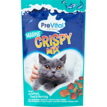 PreVital Crispy Mix jutalomfalatkák macskák számára hallal ízesítve 60 g