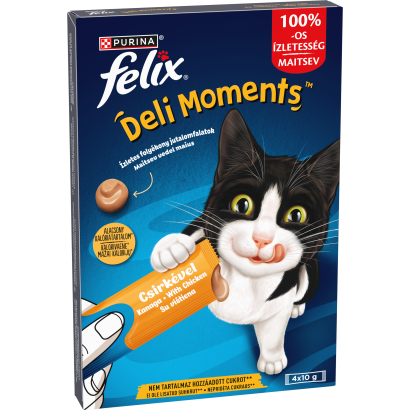 Purina Felix Deli Moments csirke macska jutalomfalat 4 x 10 g