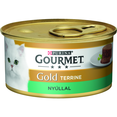 Purina Gourmet Gold Terrine nyúllal nedves macskaeledel 85 g