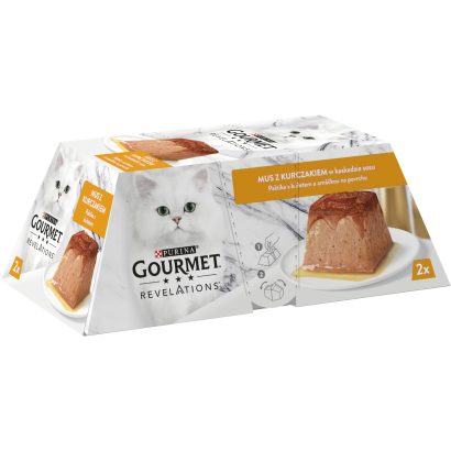 Purina Gourmet Revelations pástétom csirkével és zamatos szósszal 2 x 57 g (114 g)