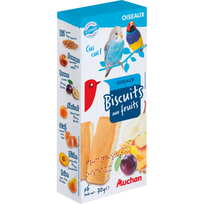 Auchan Kedvenc Madár Keksz 6x70 g