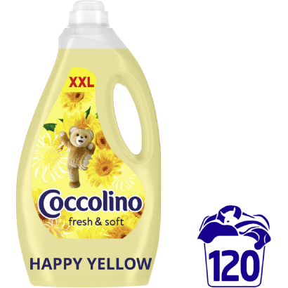 Coccolino Fresh & Soft Happy Yellow öblítőkoncentrátum 120 mosás 3000 ml