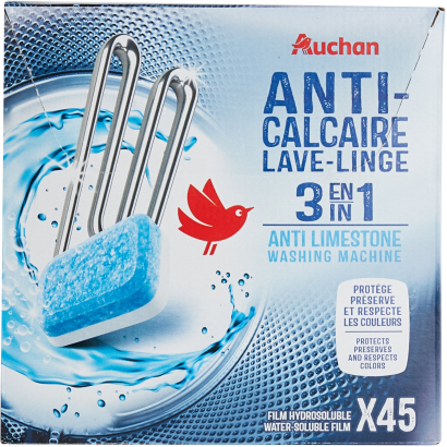 Auchan Kedvenc Vízkőoldó tabletta mosógéphez 45 db