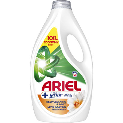 Ariel Folyékony Mosószer, +Touch Of Lenor Gold Orchid, 2.25 l, 50 Mosáshoz