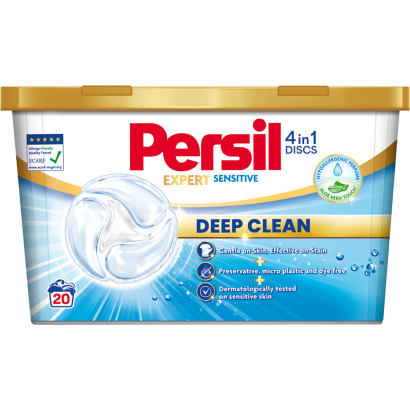 Persil Discs Expert mosószer koncentrátum gépi mosáshoz fehér, világos ruhadarabokhoz 20 mosás 330 g