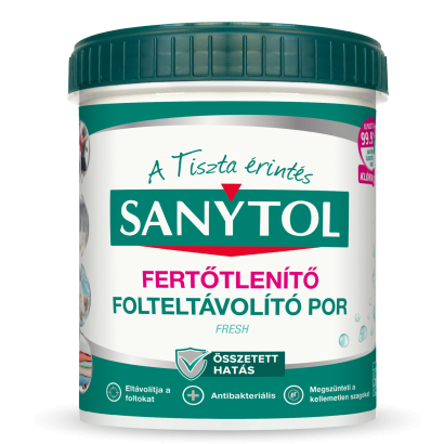 Sanytol fertőtlenítő folteltávolító por színes és fehér ruhákhoz 450 g