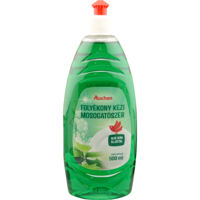 Auchan Kedvenc Folyékony kézi mosogatószer Aloe Vera illattal 500 ml