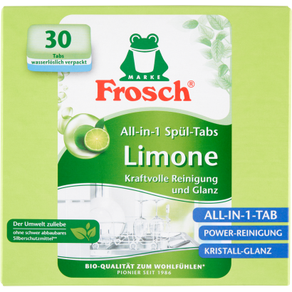 Frosch Zöldcitrom mosogatógép tabletta 30 db 540 g