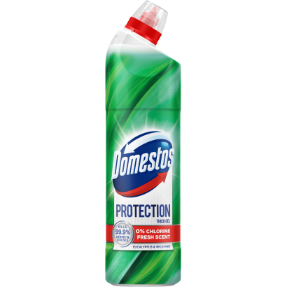 Domestos Protection Eucalyptus & Wild Mint sűrű fertőtlenítő hatású tisztítószer 700 ml