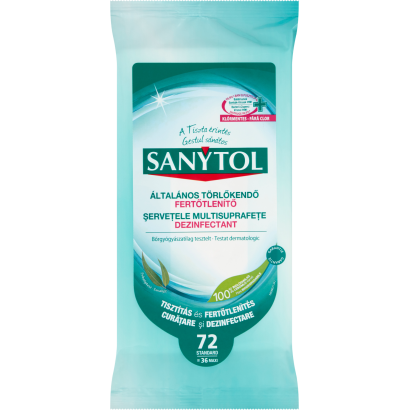 Sanytol fertőtlenítő általános törlőkendő 72 db
