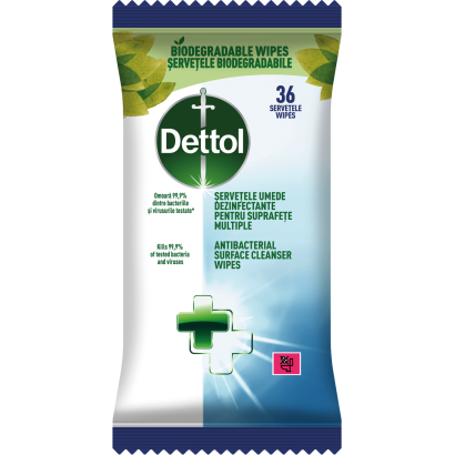 Dettol antibakteriális felülettisztító törlőkendő 36 db