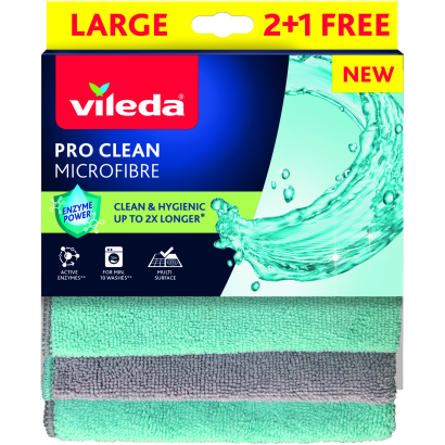 Vileda Pro Clean mikroszálas törlőkendő 2+1x