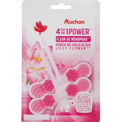 Auchan Kedvenc WC power, nagy teljesítményű WC-tisztító blokkok 2 db