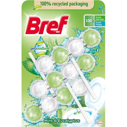 Bref ProNature Mint & Eucalyptus WC frissítő 3 x 50 g