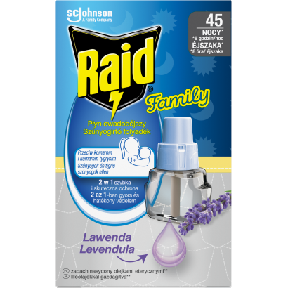 Raid Family elektromos szúnyogirtó készülék utántöltő - Levendula