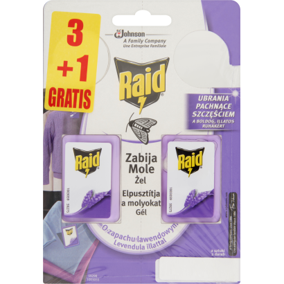 Raid molyriasztó zselé levendula illattal 4 x 2 x 3 g