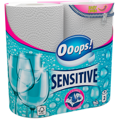 Ooops! Sensitive konyhai papírtörlő 2 rétegű 2 tekercs