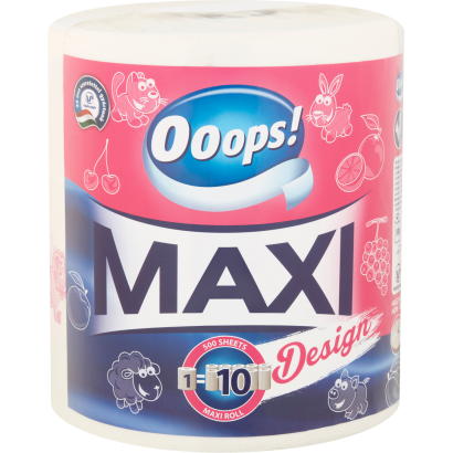 Ooops! Maxi Design háztartási papírtörlő 2 rétegű 1 tekercs