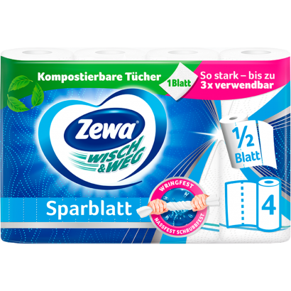 Zewa Wisch & Weg Sparblatt háztartási papírtörlő 2 rétegű 4 tekercs