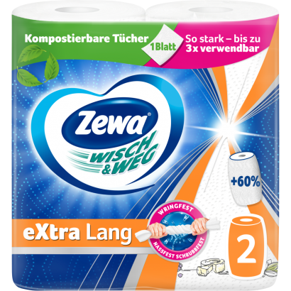 Zewa Wisch & Weg eXtra Lang Design háztartási papírtörlő 2 rétegű 2 tekercs