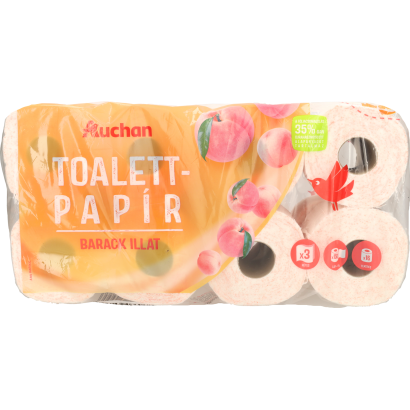 Auchan Kedvenc toalettpapír barack  3 rétegű 150 lap 16 tekercs