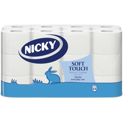 Nicky Soft Touch toalettpapír 2 rétegű 24 tekercs