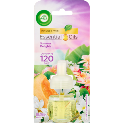 Air Wick Essential Oils Nyári Hangulat elektromos utántöltő légfrissítő készülékhez 19 ml