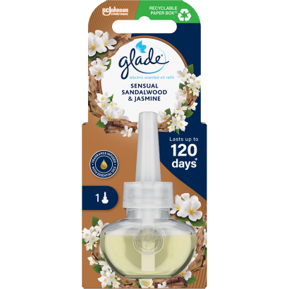 Glade Sensual Sandalwood & Jasmine elektromos légfrissítő készülék utántöltő 20 ml
