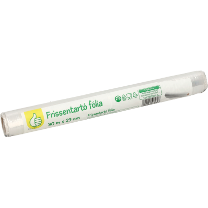 Háztartási fólia 30m, 8 mic, roll