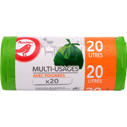 Auchan Kedvenc Szemeteszsák köthető füllel erős 20 l 20 db