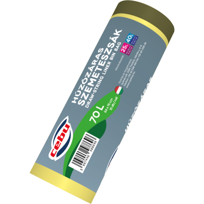 CEBU szalagbehúzós szemeteszsák 70L 15 db
