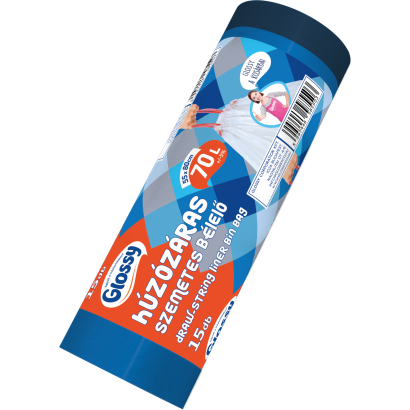 GLOSSY h.záras sz.zsák 70L 15db