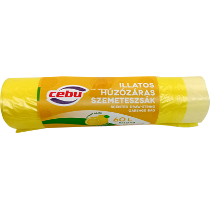 CEBU Citrom Húzófüles szemeteszsák 60 l 20 db