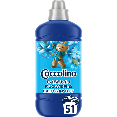 Coccolino Perfume & Care Passion Flower & Bergam öblítőkoncentrátum 51 mosás 1275 ml
