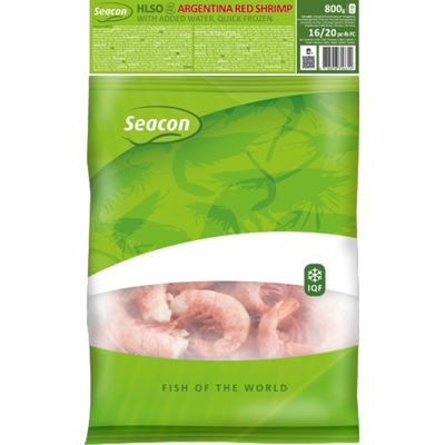 Seacon Gyorsfagyasztott Argentín Garnélafarok Héjas 16-20 Glazing 20 % 1 kg