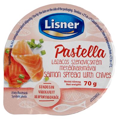 Lisner Pastella lazacos szendvicskrém metélőhagymával 70 g