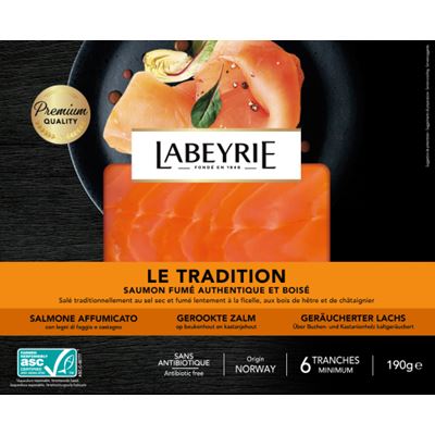LABEYRIE Norvég Füstölt Lazac Tradicionális 6 szelet 190 g
