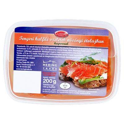 Classic alaszkai tőkehalfilé szeletek növényi olajban kaporral füst ízesítéssel 200 g